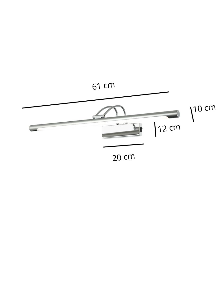 Foto 4 pulgar | Lampara Para Cuadro Cromo