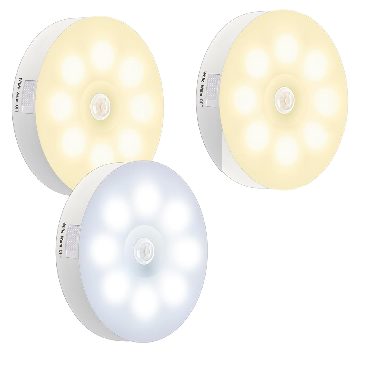 Luz Led Sensor De Movimiento Interior 3 Pzs Eo Safe Imports Esi-15531 Multicolor