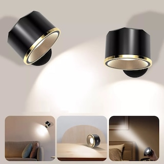 Foto 2 | Lámparas De Pared Bombillas Led Recargables, 2pzs Eo Safe Imports Esi-15527 Negro