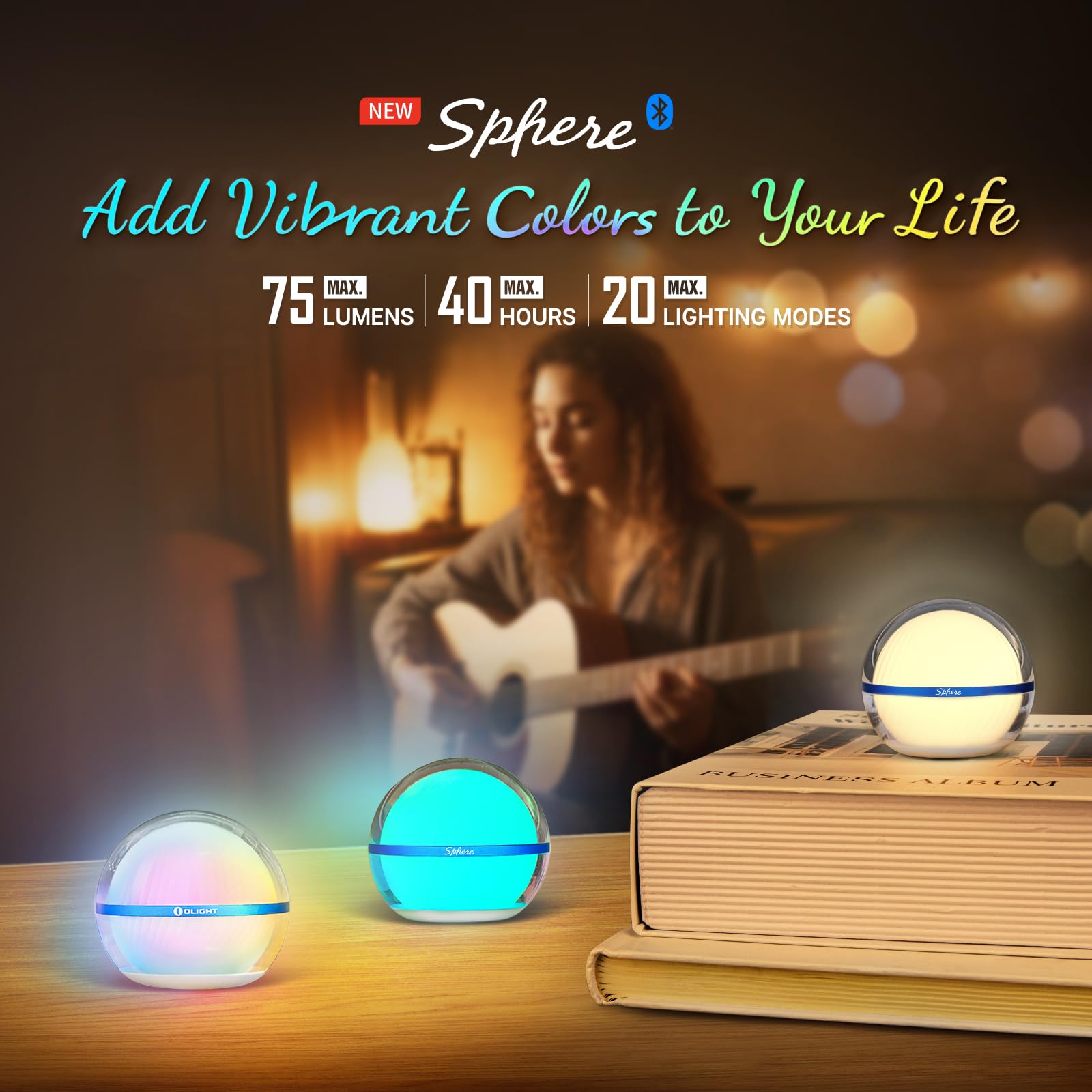 Foto 2 | Lámpara Nocturna Olight Sphere Smart, 75 Lúmenes, Rgb, Recargable - Venta Internacional.