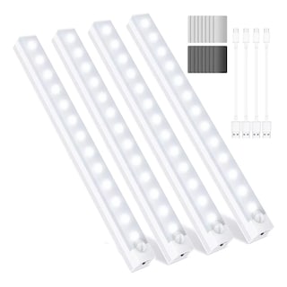 Foto 1 | 4 Lámparas de Pared Inteligentes Interior Led con Sensor 50cm Eo Safe Imports Esi-16565 Blancas