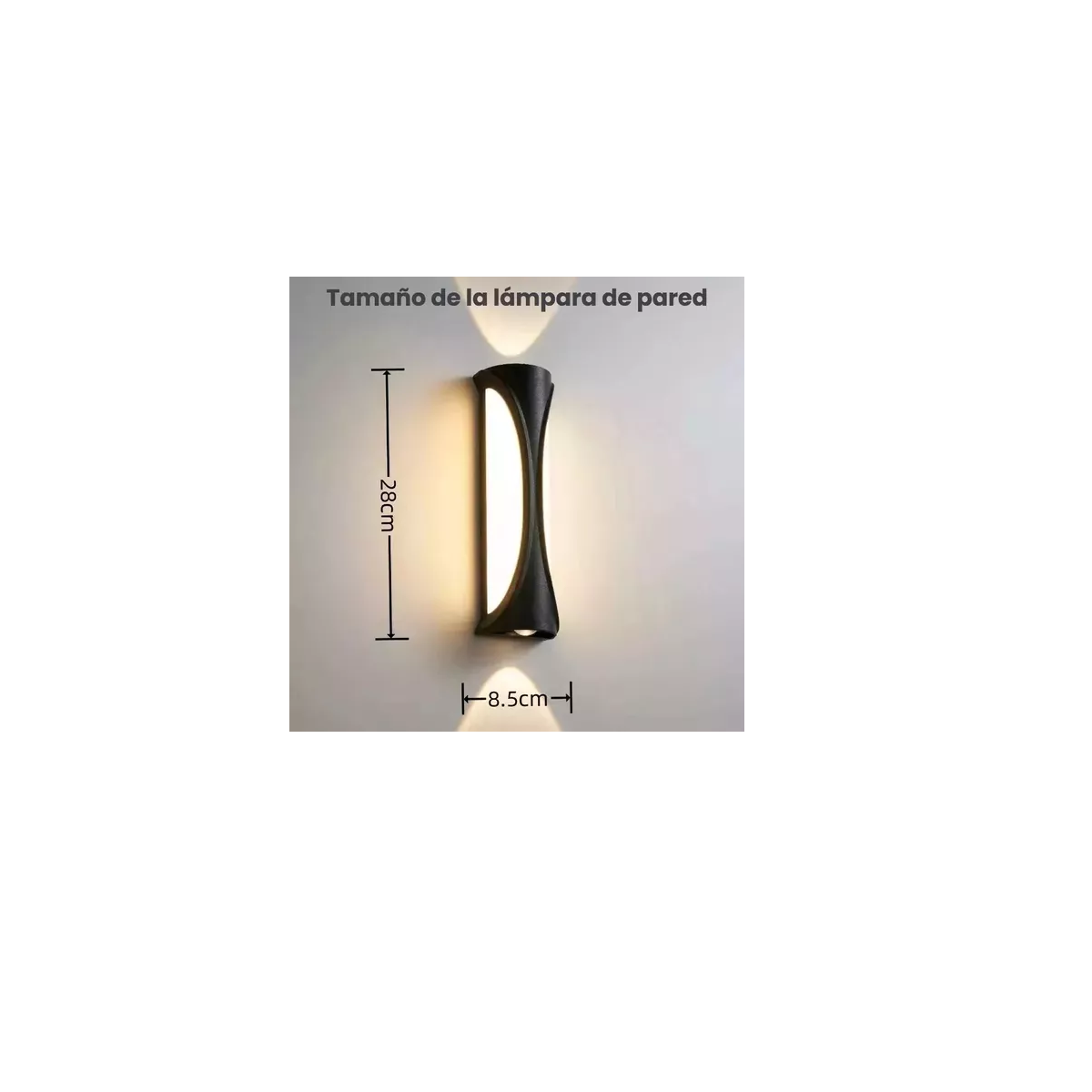 Foto 4 pulgar | Lámpara de Pared Led Eo Safe Imports ESI-16648 Negro