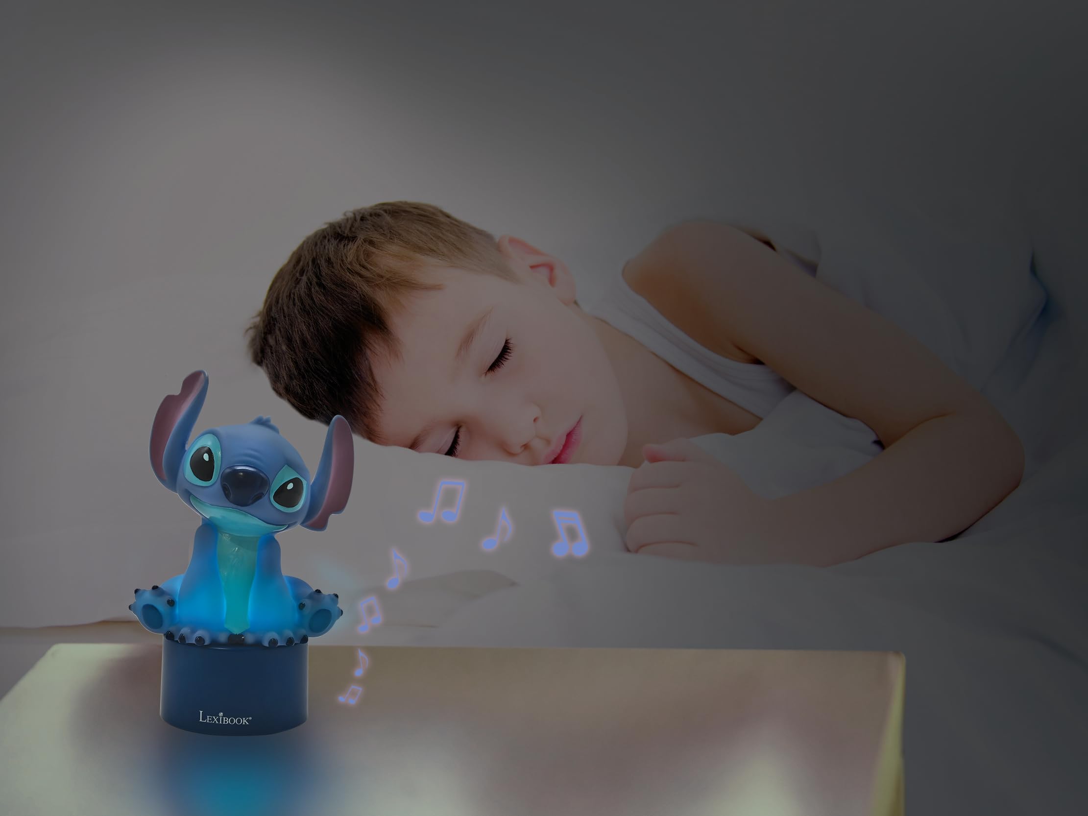 Foto 8 pulgar | Altavoz Nightlight Lexibook Disney Stitch, Cambio De Color Azul - Venta Internacional.