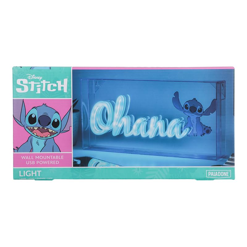 Foto 4 pulgar | Luz Led De Neón Paladone Stitch Ohana Design, 15 Cm, Alimentada Por Usb - Venta Internacional.