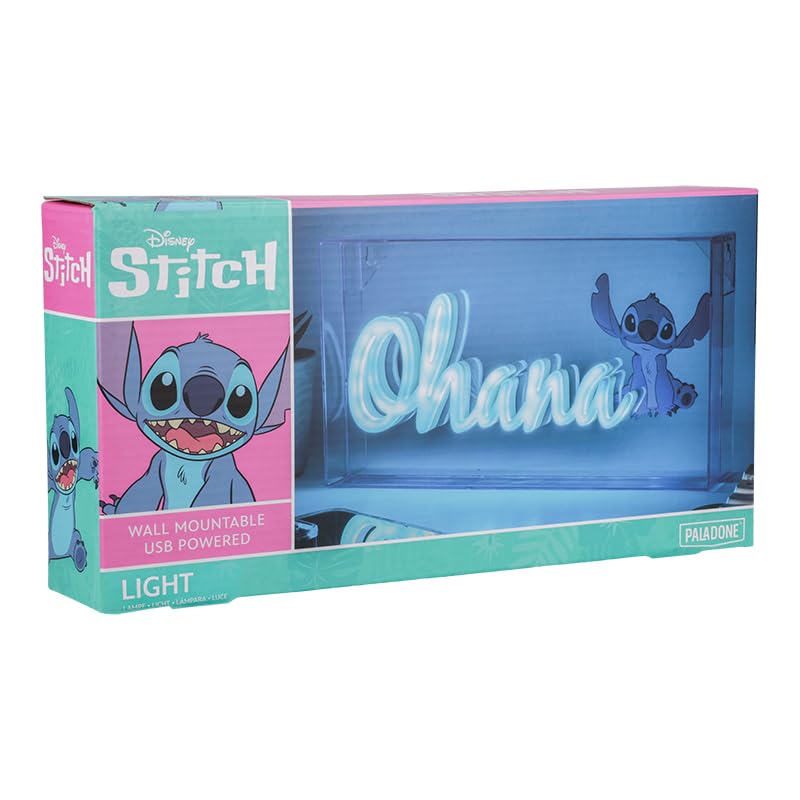 Foto 5 pulgar | Luz Led De Neón Paladone Stitch Ohana Design, 15 Cm, Alimentada Por Usb - Venta Internacional.