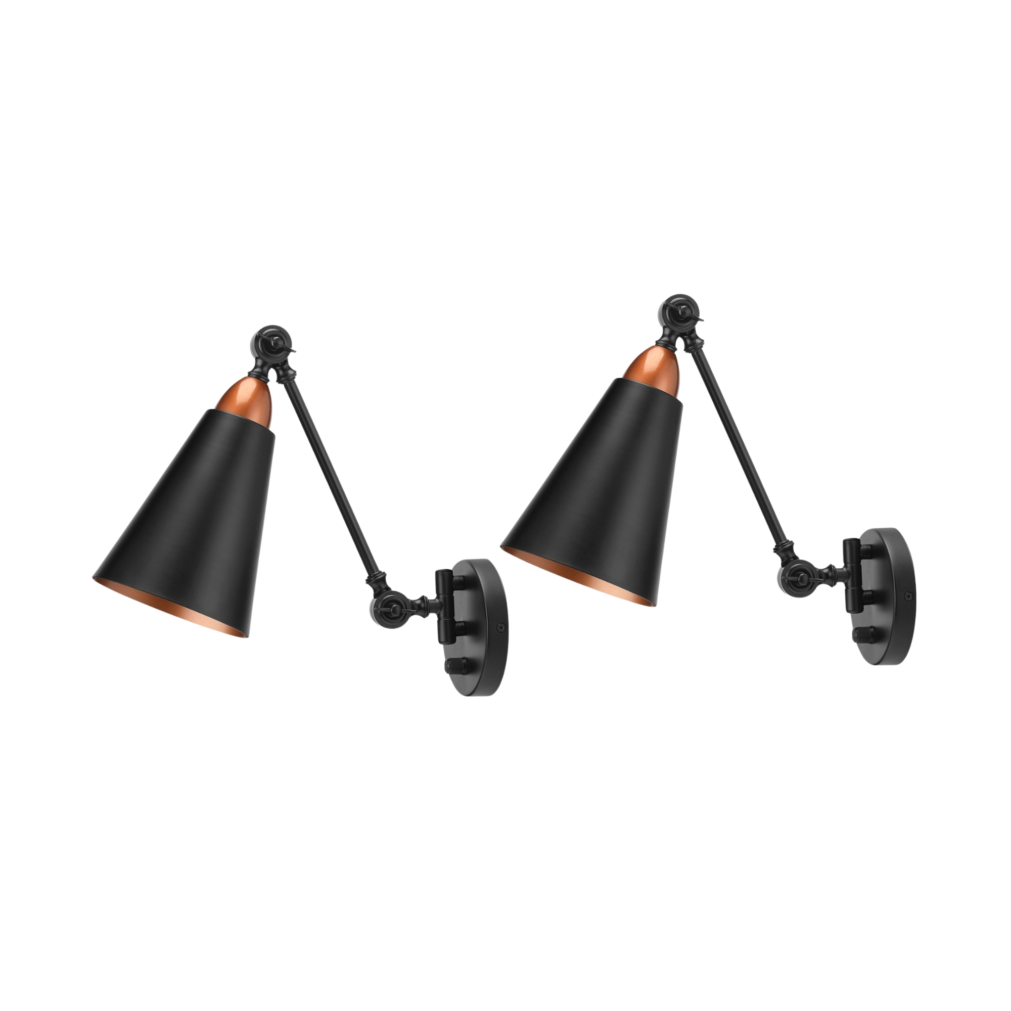 Set de 2 Lamparas para Pared Calidad Premium Negro