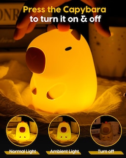 Foto 2 | Luz Nocturna Amaredom Capybara De Silicona Recargable Led - Venta Internacional.