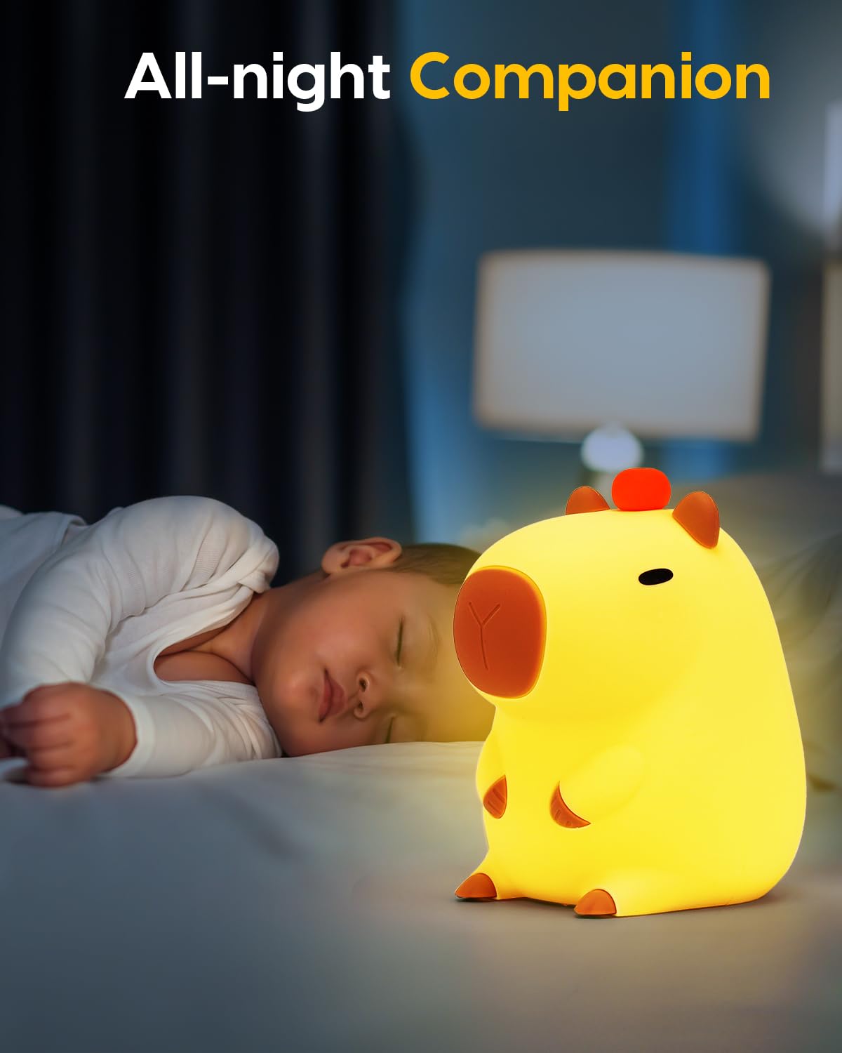 Foto 7 | Luz Nocturna Amaredom Capybara De Silicona Recargable Led - Venta Internacional.