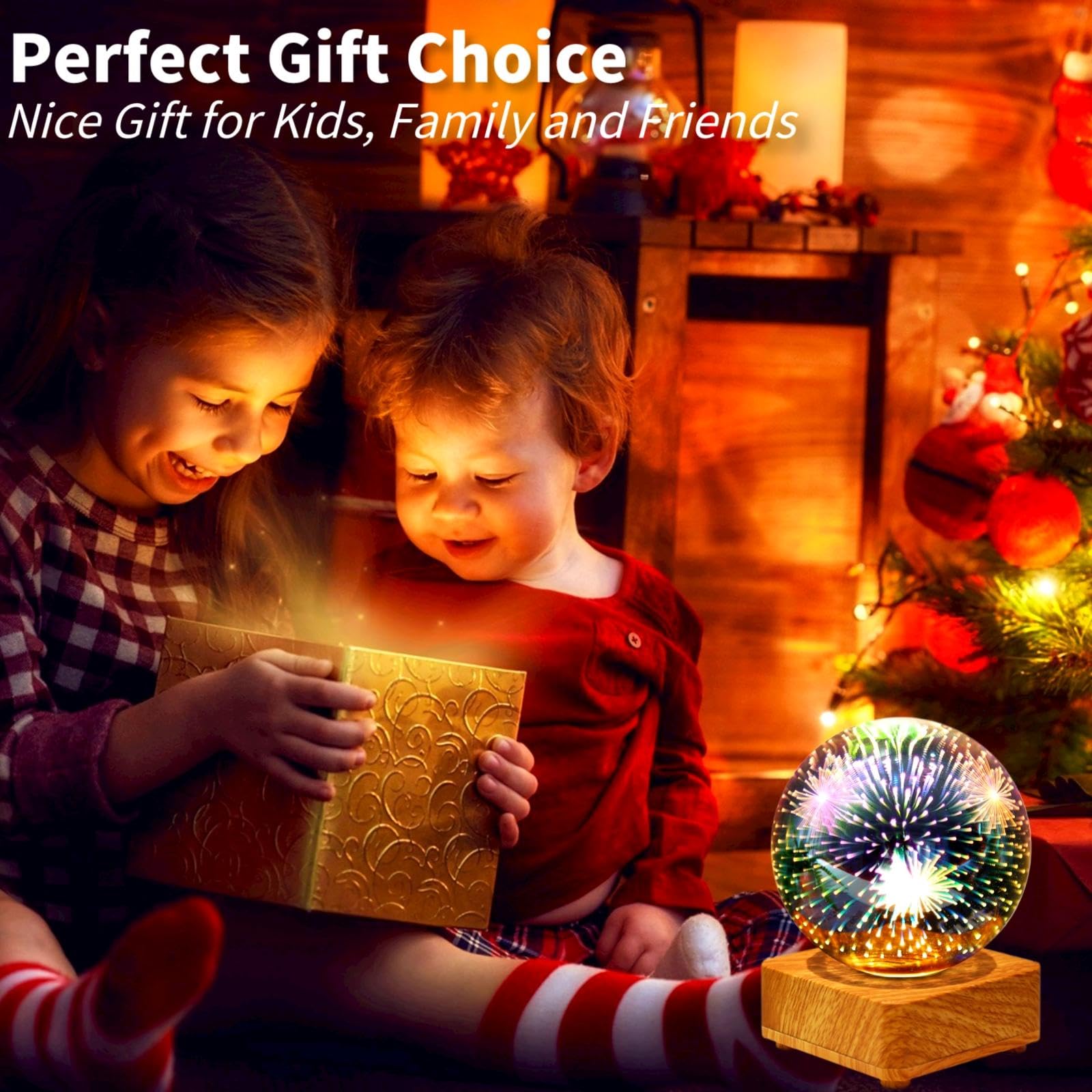Foto 4 pulgar | Lámpara De Mesa Gzkpl Twinkle 3d Firework Ball Light Usb - Venta Internacional.