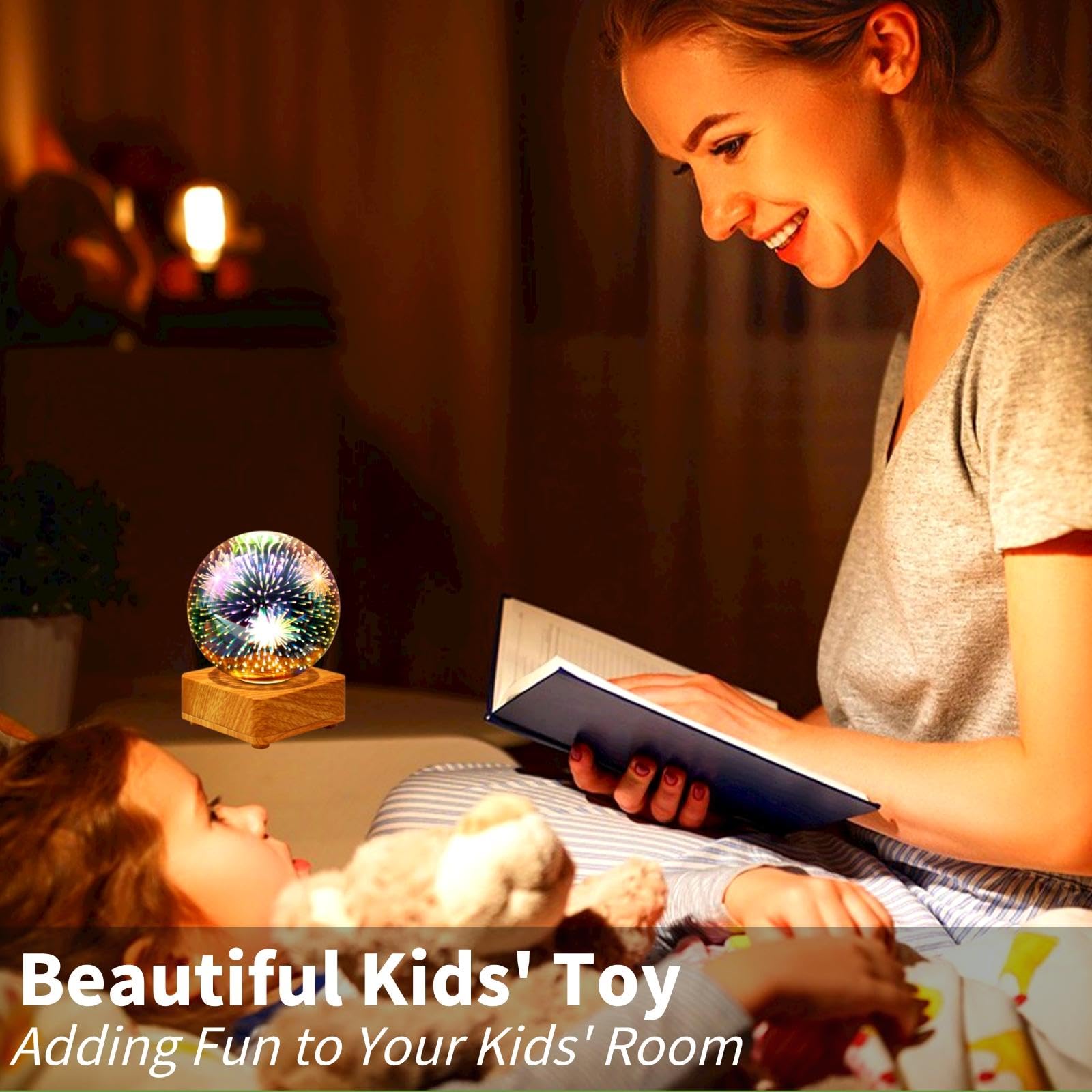 Foto 5 pulgar | Lámpara De Mesa Gzkpl Twinkle 3d Firework Ball Light Usb - Venta Internacional.