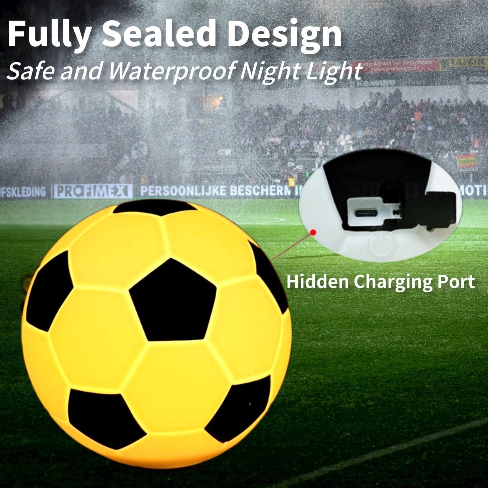 Foto 6 pulgar | Lámpara De Mesa Táctil Night Light Gzkpl Soccer Con Usb Recargable - Venta Internacional.
