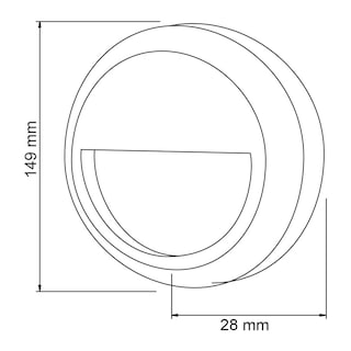 Foto 5 | Lámpara Led De Exterior Anshan Ii Tecnolite Para Sobreponer 1w Luz Blanca Neutra Blanco