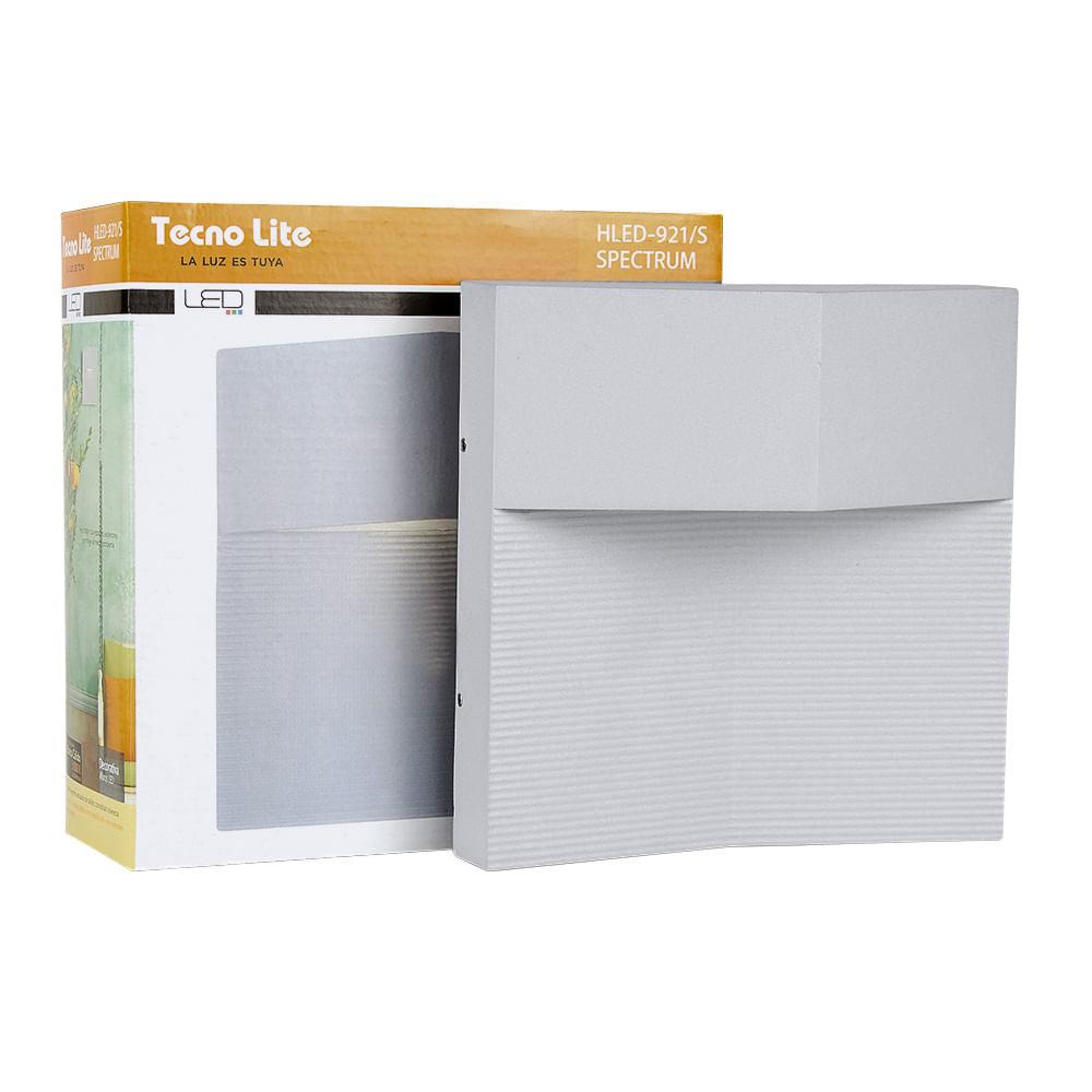 Foto 2 pulgar | Lámpara De Exterior Led Quadrata Tecnolite Para Sobreponer 8w Luz Suave Cálida Satinado