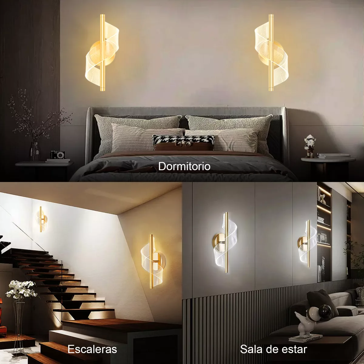 Foto 2 | Lámpara Colgante Con Forma De Geometría Luz Cálida Eo Safe Imports Esi-18440 Dorado