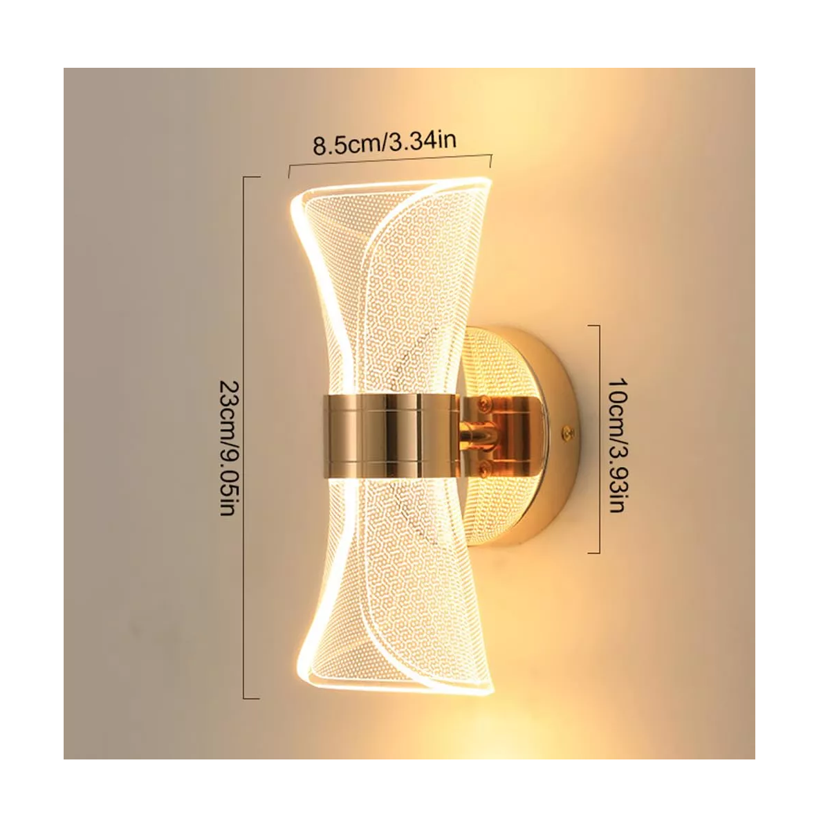 Foto 4 pulgar | Lámpara De Pared Interior Decorativas Dormitorio Eo Safe Imports Esi-18439 Dorado