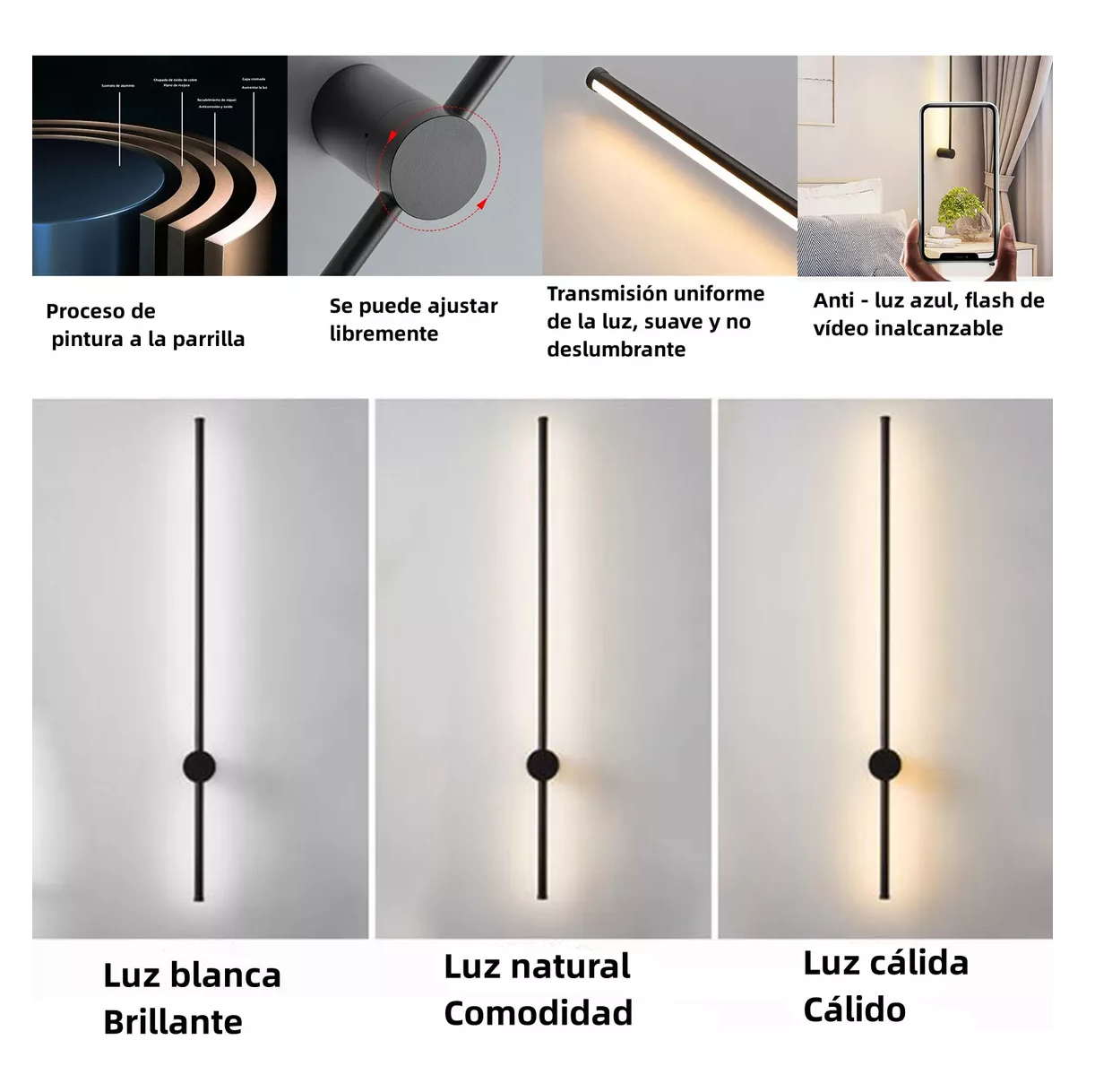 Foto 3 pulgar | Lámpara de Pared Ambiente Decorativo Negro
