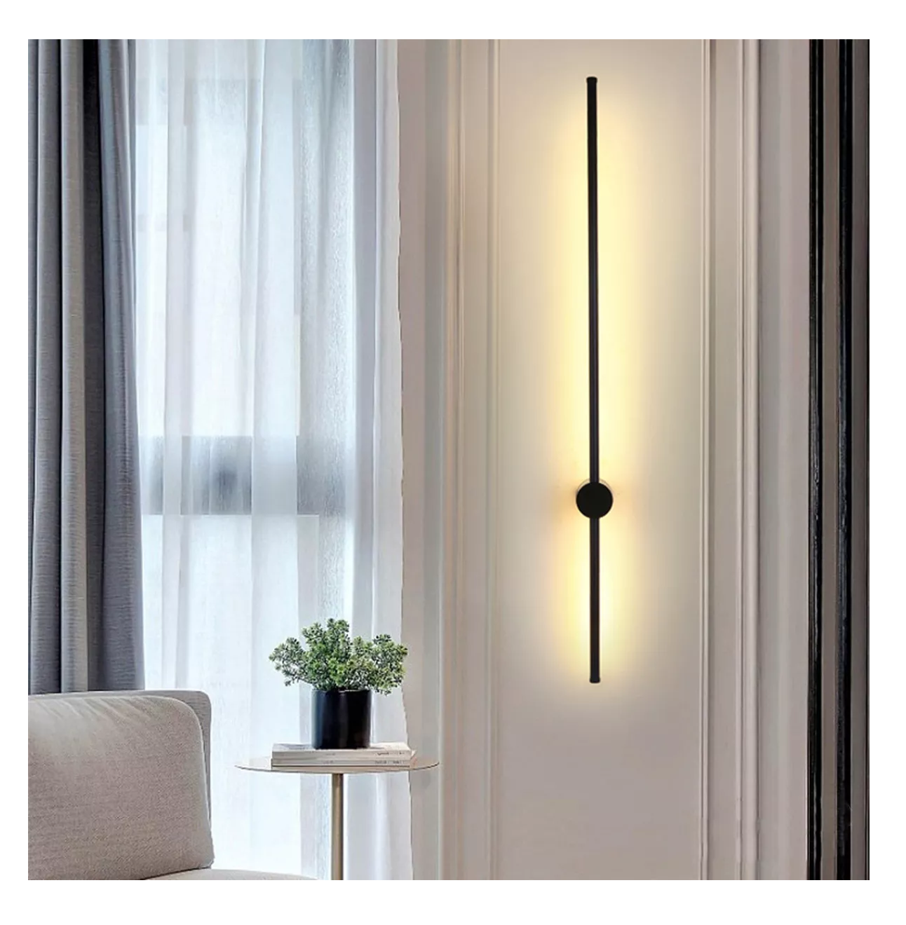 Foto 5 pulgar | Lámpara de Pared Ambiente Decorativo Negro