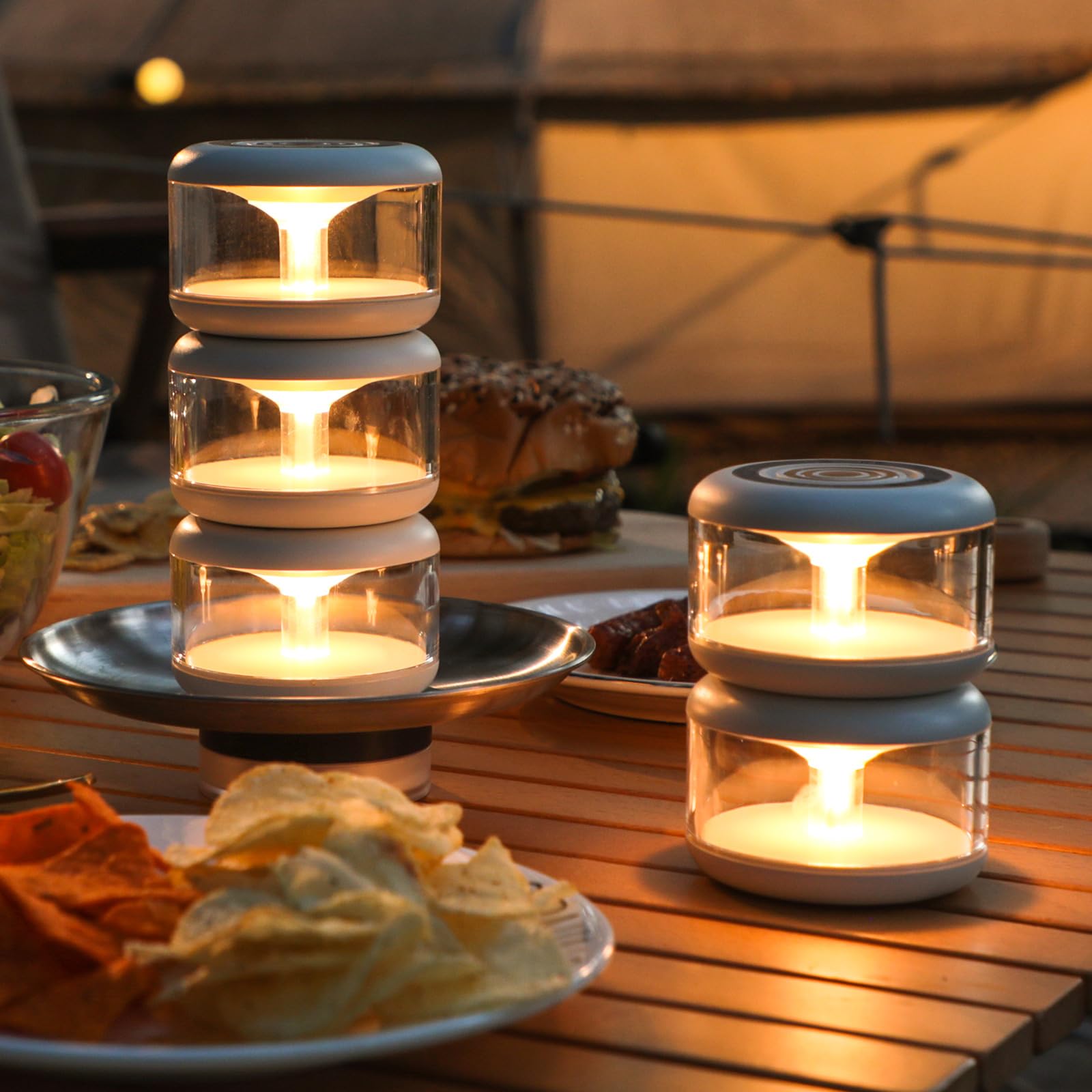 Foto 1 | Luz Nocturna Led Portátil Atmosphere Light Onleaf Con Base - Venta Internacional.