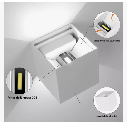 Foto 4 pulgar | Lámpara Led Pared De 10w Interior Exterior Impermeable Xtellar