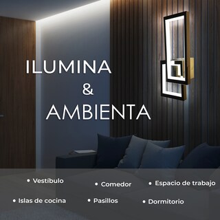 Foto 5 | Arbotante 2 Cudrados Leo Dorado