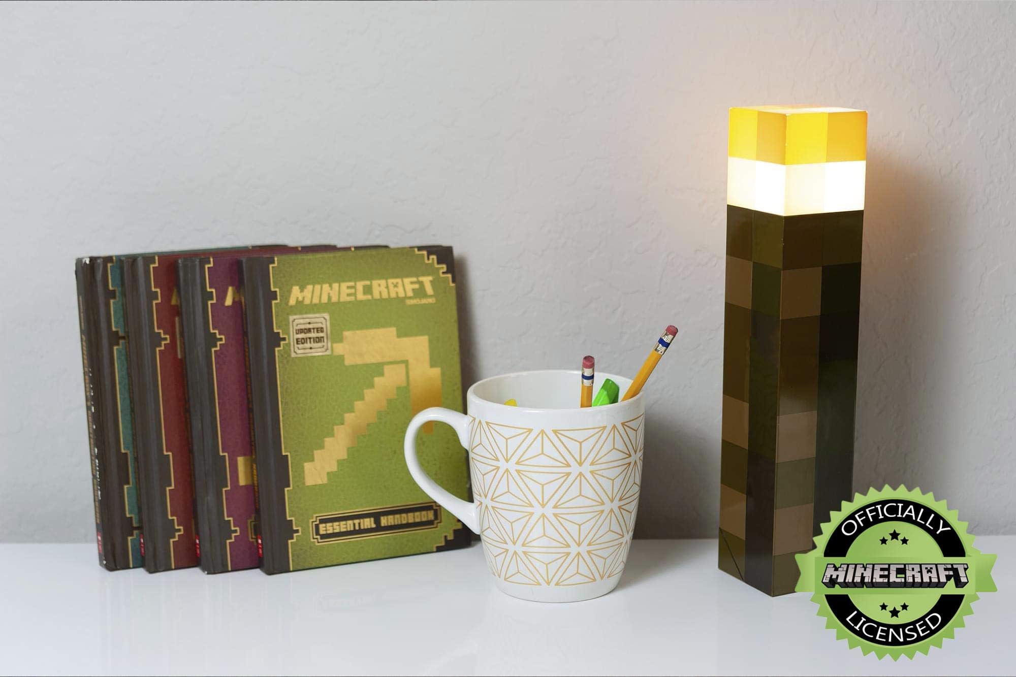 Foto 6 pulgar | Lámpara Minecraft Brownstone Linterna De 29 Cm Con Puerto De Carga Usb - Venta Internacional.