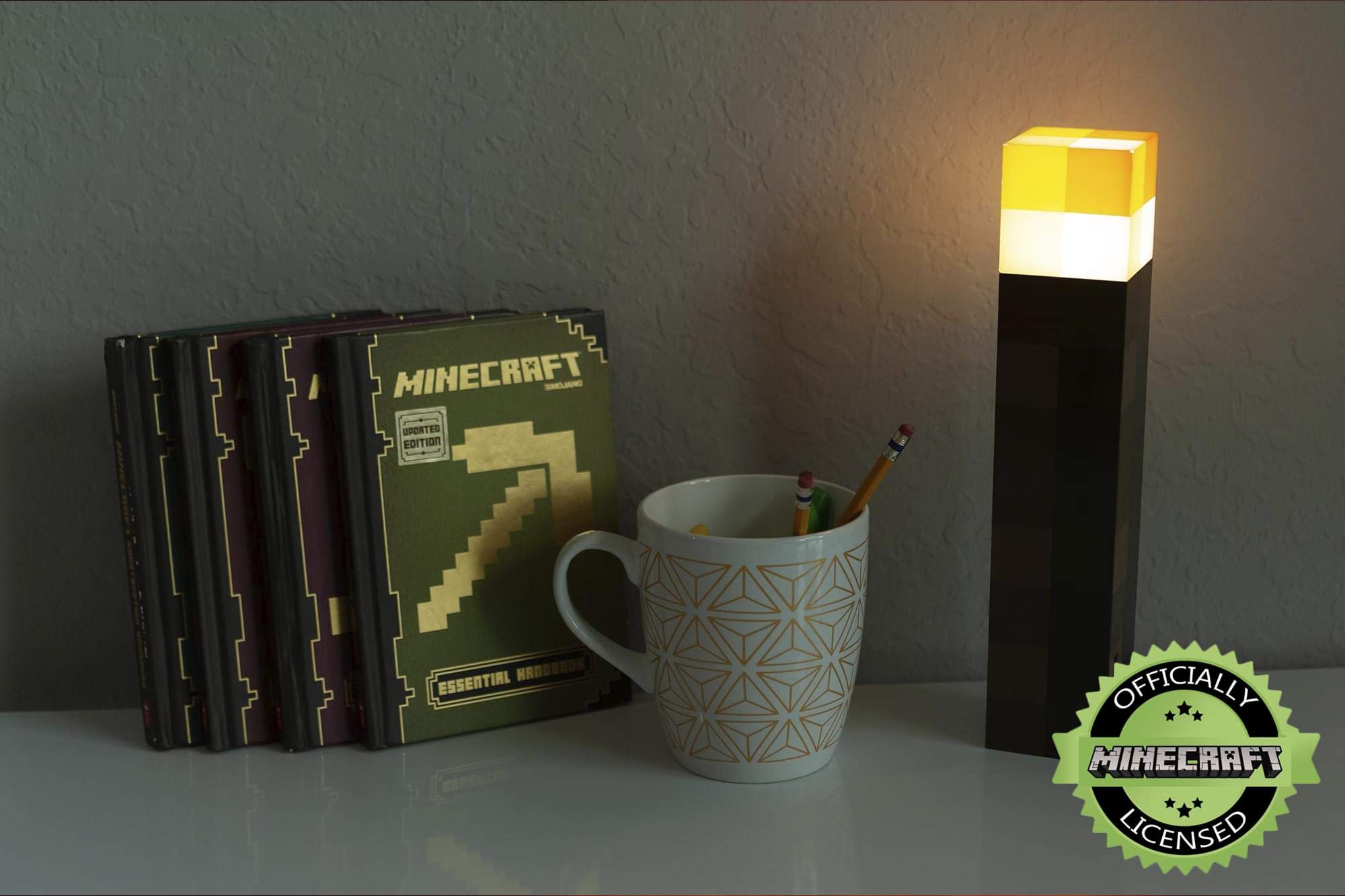 Foto 7 pulgar | Lámpara Minecraft Brownstone Linterna De 29 Cm Con Puerto De Carga Usb - Venta Internacional.