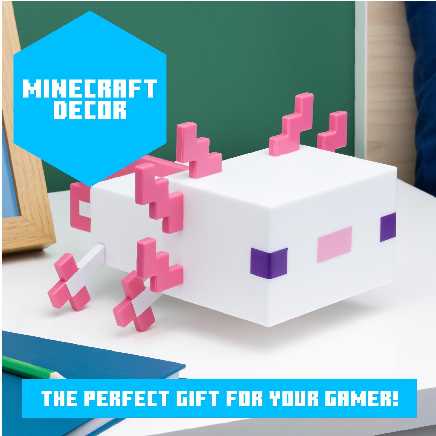 Foto 2 | Night Light Paladone Minecraft Axolotl Con 5 Modos De Color - Venta Internacional.