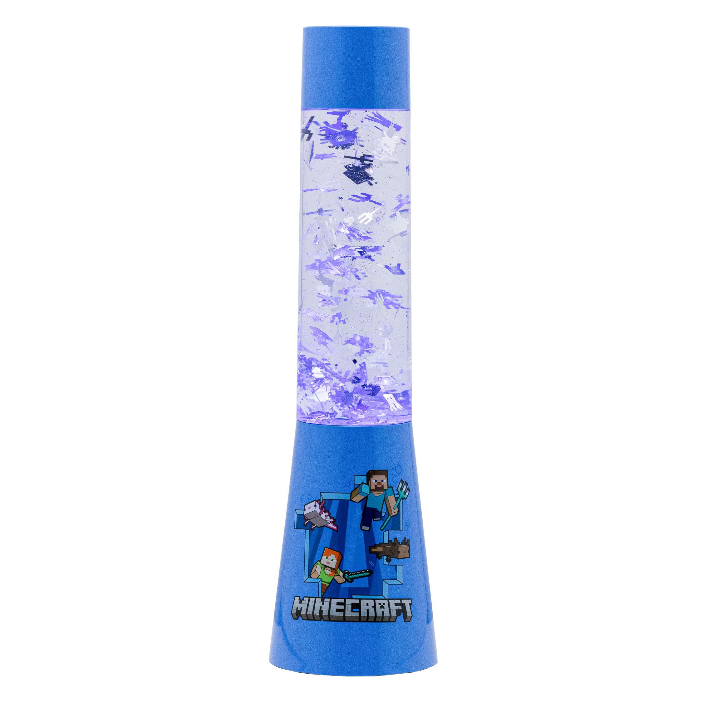 Foto 2 pulgar | Luz Nocturna Flow Lamp Paladone Minecraft Glitter De 33 Cm - Venta Internacional.
