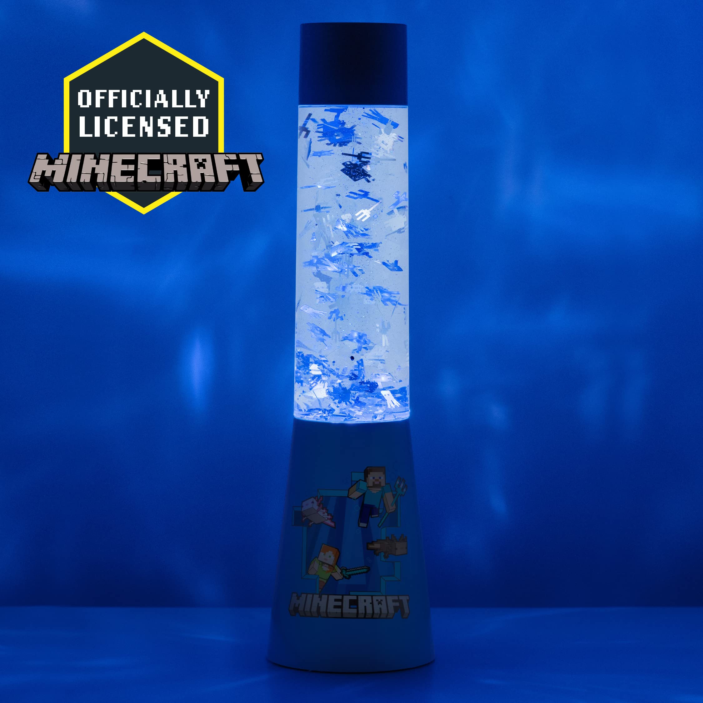 Foto 7 pulgar | Luz Nocturna Flow Lamp Paladone Minecraft Glitter De 33 Cm - Venta Internacional.