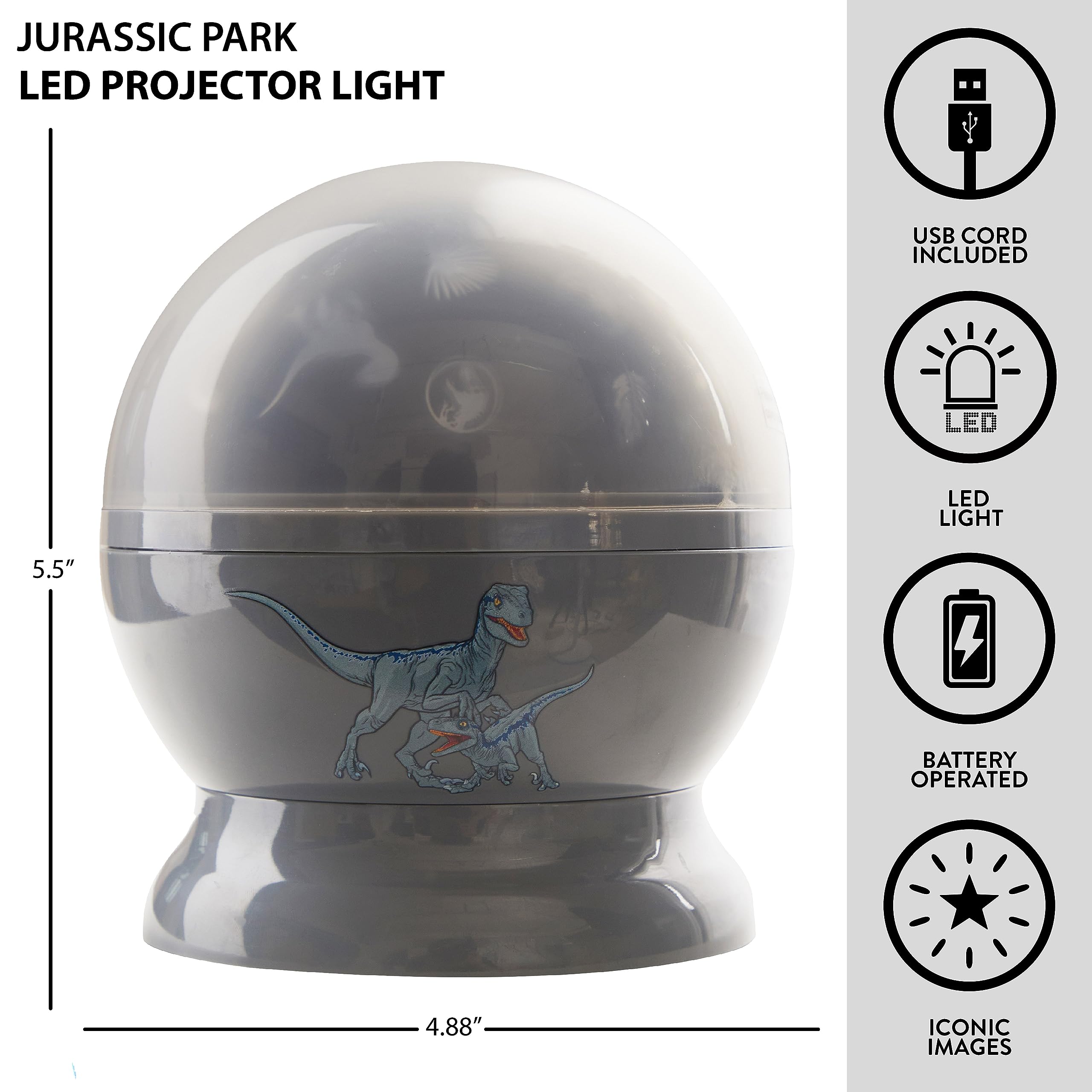 Foto 2 | Proyección Led De Dinosaurios De Lamp Idea Nuova Jurassic World - Venta Internacional.