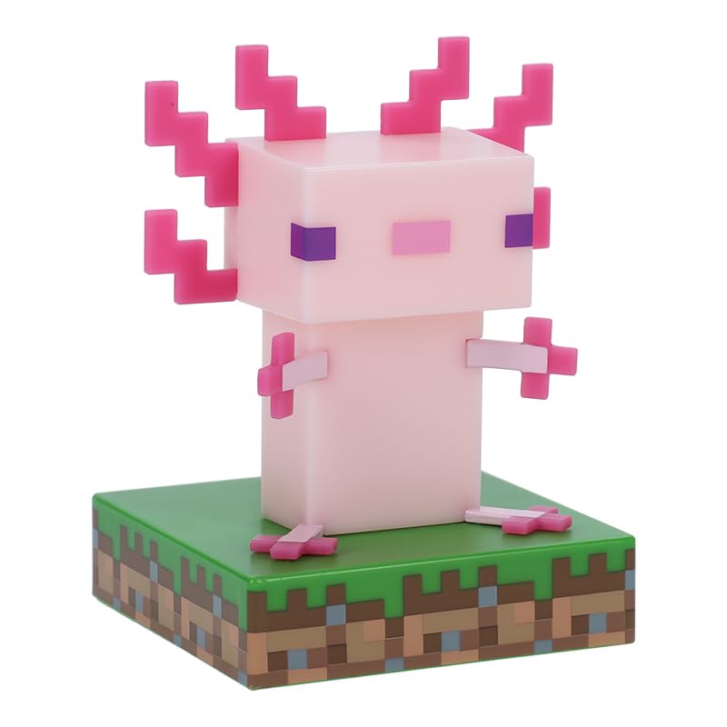 Foto 3 pulgar | Licencia Oficial De Desk Light Paladone Minecraft Axolotl - Venta Internacional.