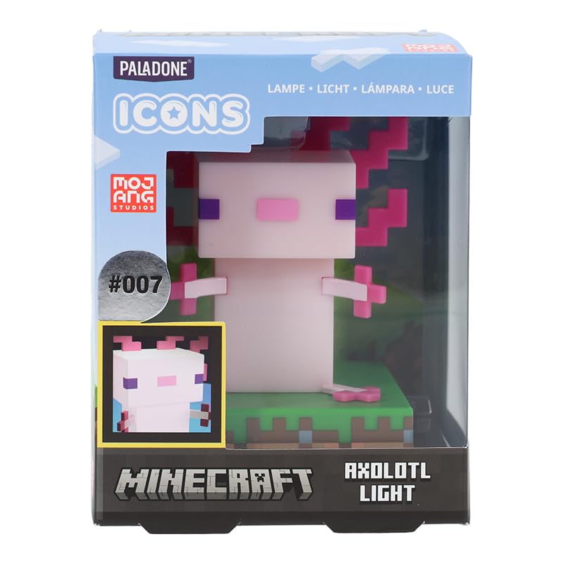 Foto 5 pulgar | Licencia Oficial De Desk Light Paladone Minecraft Axolotl - Venta Internacional.