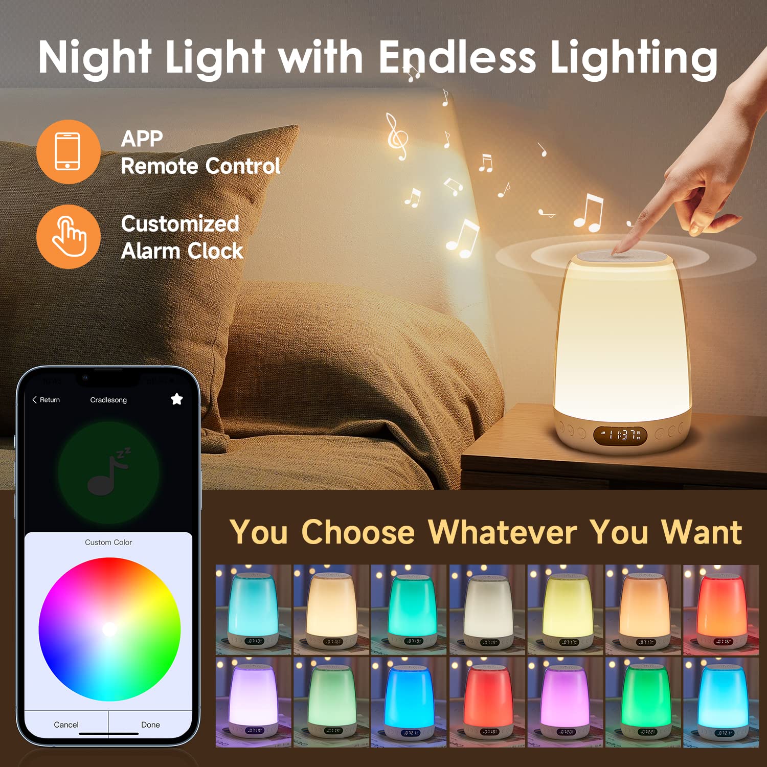Foto 4 pulgar | Máquina De Sonido Baby Night Light One Fire Bluetooth 14 White Noise - Venta Internacional.
