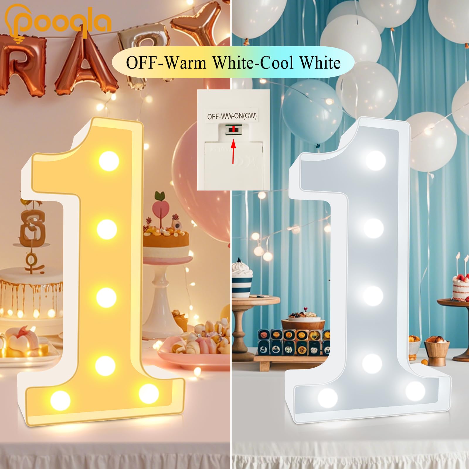 Foto 7 pulgar | Decoración Pooqla Con Iluminación Led Con Números 30 Para Fiesta De Cumpleaños - Venta Internacional.