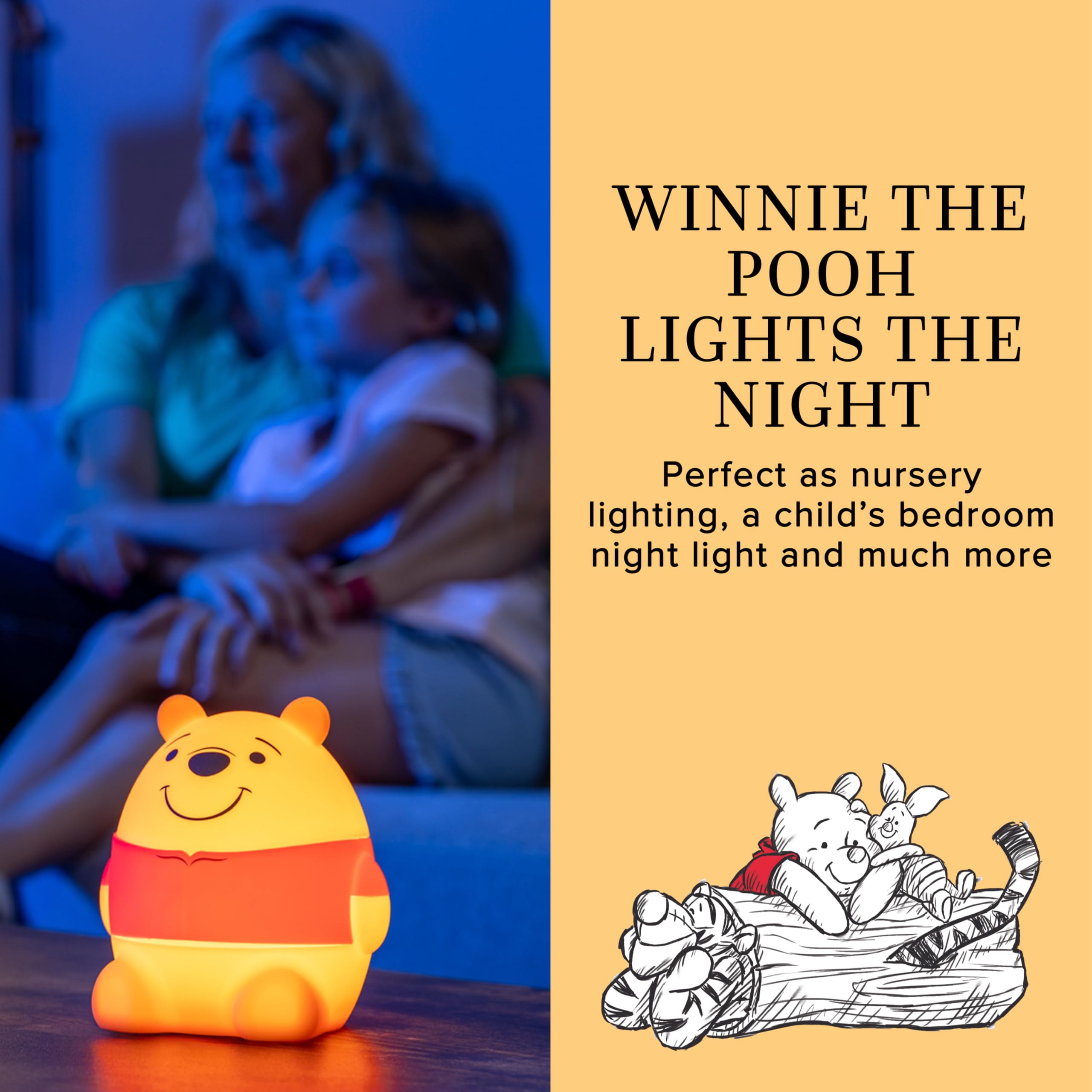 Foto 3 pulgar | Luz Nocturna Disney Winnie The Pooh Squish Light Kids - Venta Internacional.