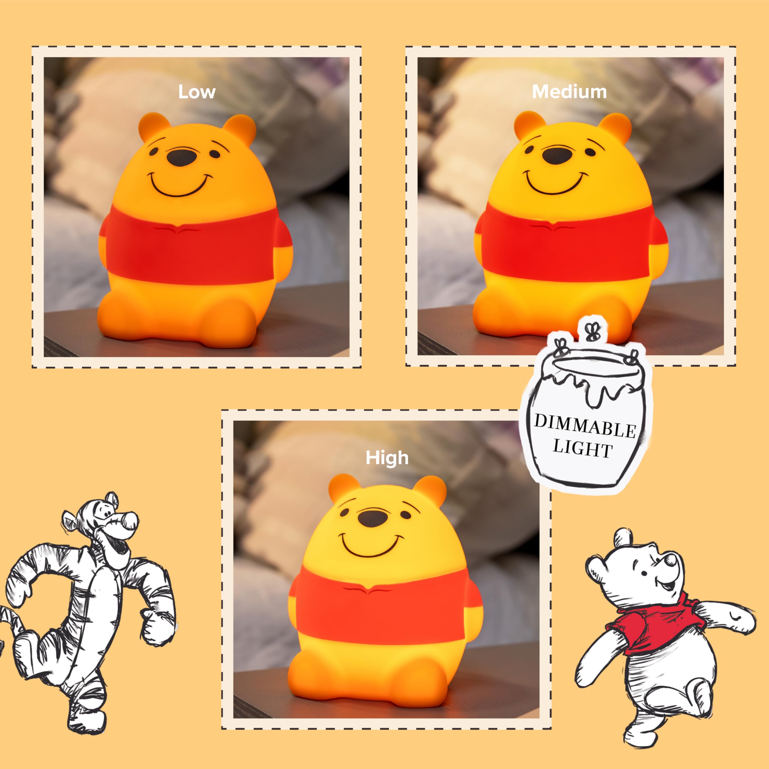 Foto 4 pulgar | Luz Nocturna Disney Winnie The Pooh Squish Light Kids - Venta Internacional.