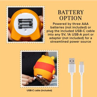 Foto 5 | Luz Nocturna Disney Winnie The Pooh Squish Light Kids - Venta Internacional.
