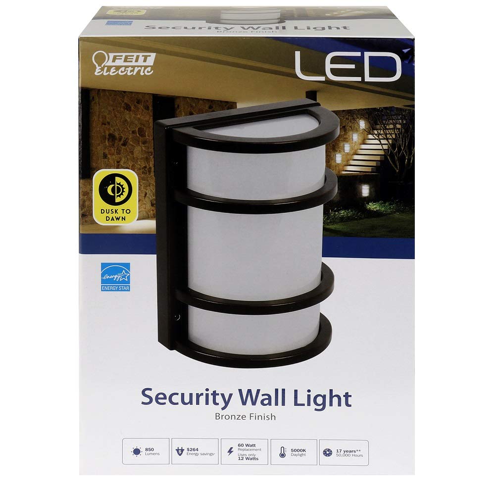 Foto 3 pulgar | Lámpara De Pared Exterior Feit Electric Dusk To Dawn Led 12w 5000k - Venta Internacional.