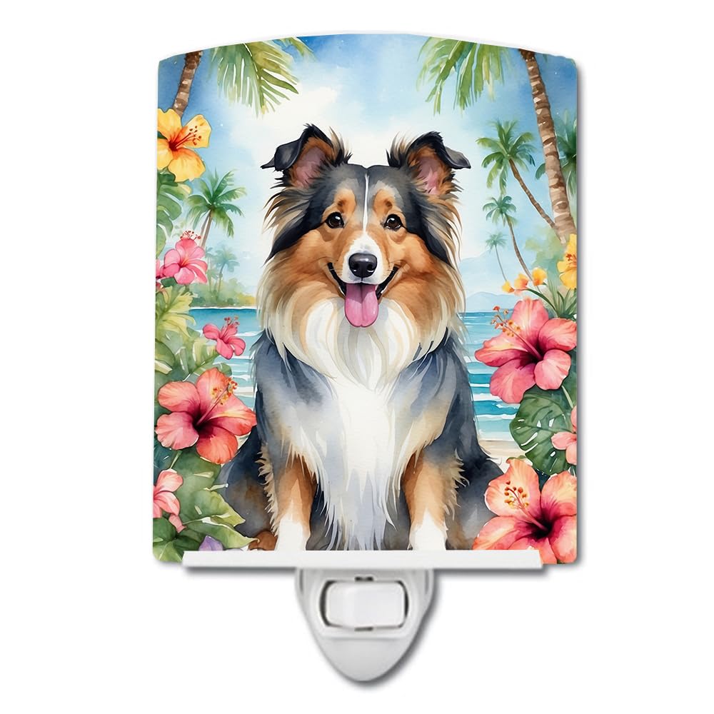 Foto 2 pulgar | Luz Nocturna Caroline's Treasures Sheltie Luau Ceramic - Venta Internacional.