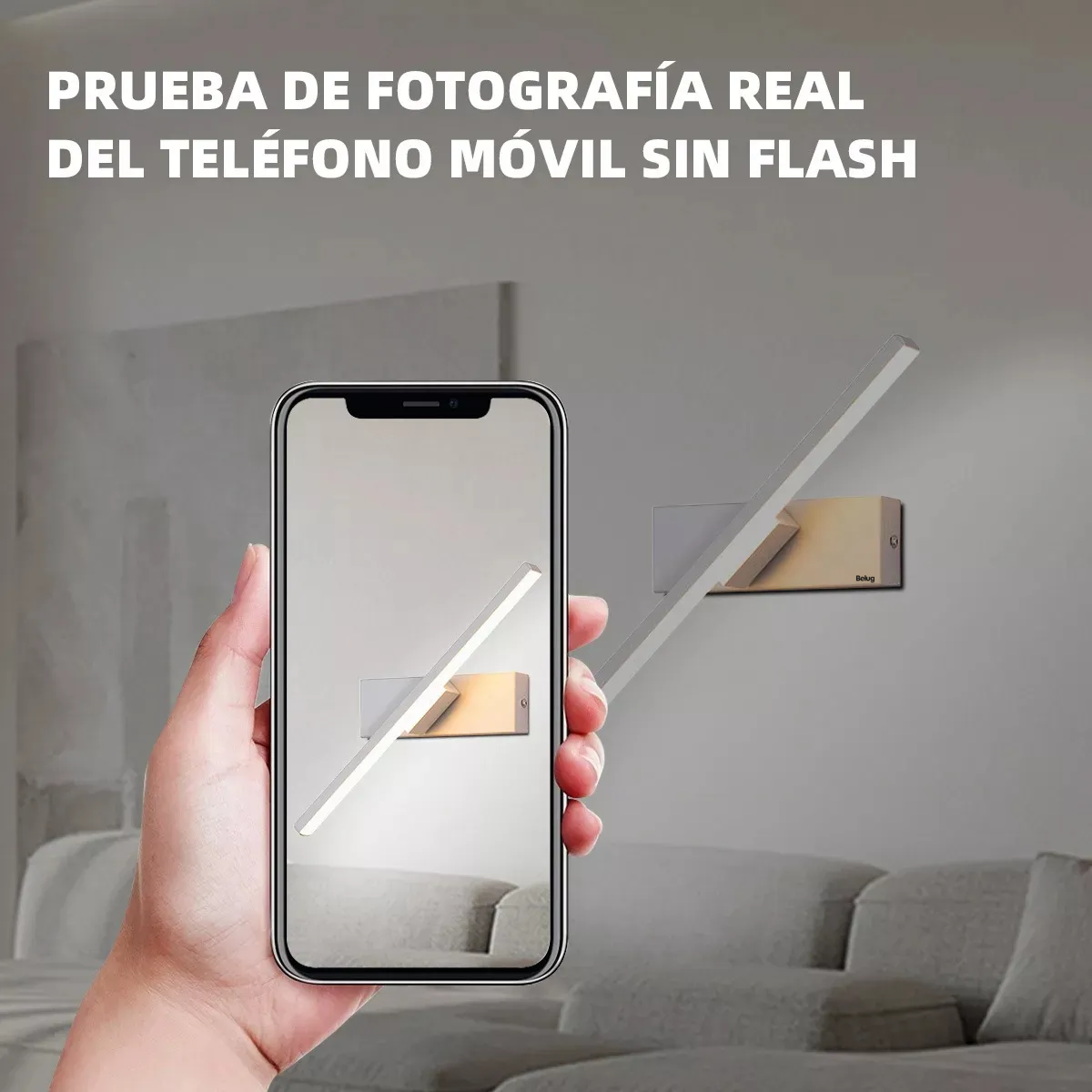 Foto 5 pulgar | Lampara De Pared Belug Interior Moderna Lámpara De Baño Dormitorio Blanco