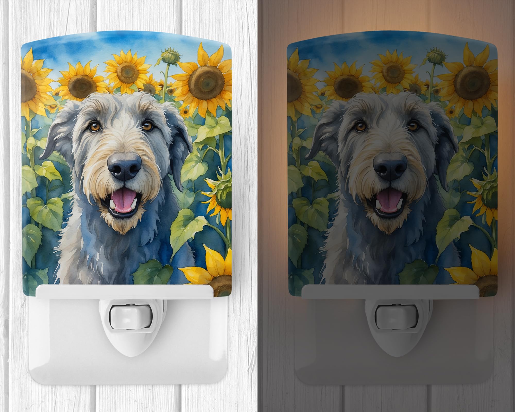 Foto 3 pulgar | Night Light Caroline's Treasures Irish Wolfhound En Sunflowe - Venta Internacional.