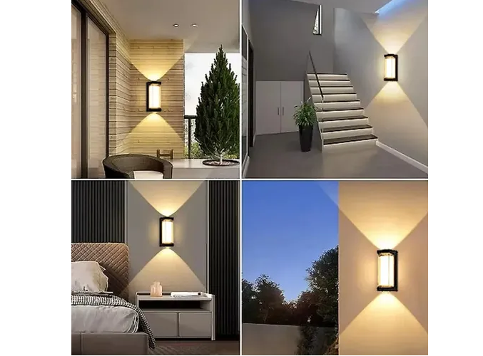 Foto 6 pulgar | Xtellar - Elegante Lámpara De Pared Exterior Para Jardín, Impermeable Y Moderna Con Luz Led De 3000k