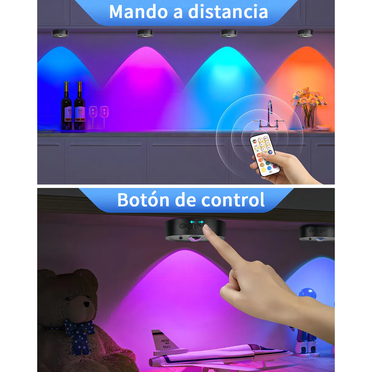 Foto 4 pulgar | Lámpara LED Recargable 4 Piezas