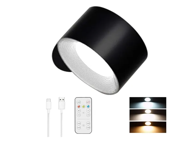 Foto 2 pulgar | Lámpara De Pared Xtellar Recargable Usb Con Luz Rotativa 360° De Brillo Variable