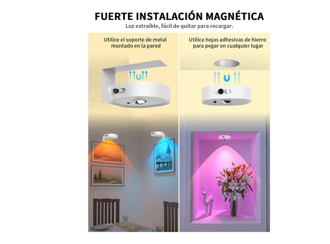 Foto 3 | Lámparas De Pared Xtellar: Iluminación Inalámbrica De Calidad Superior Con Control Remoto Y Recargables