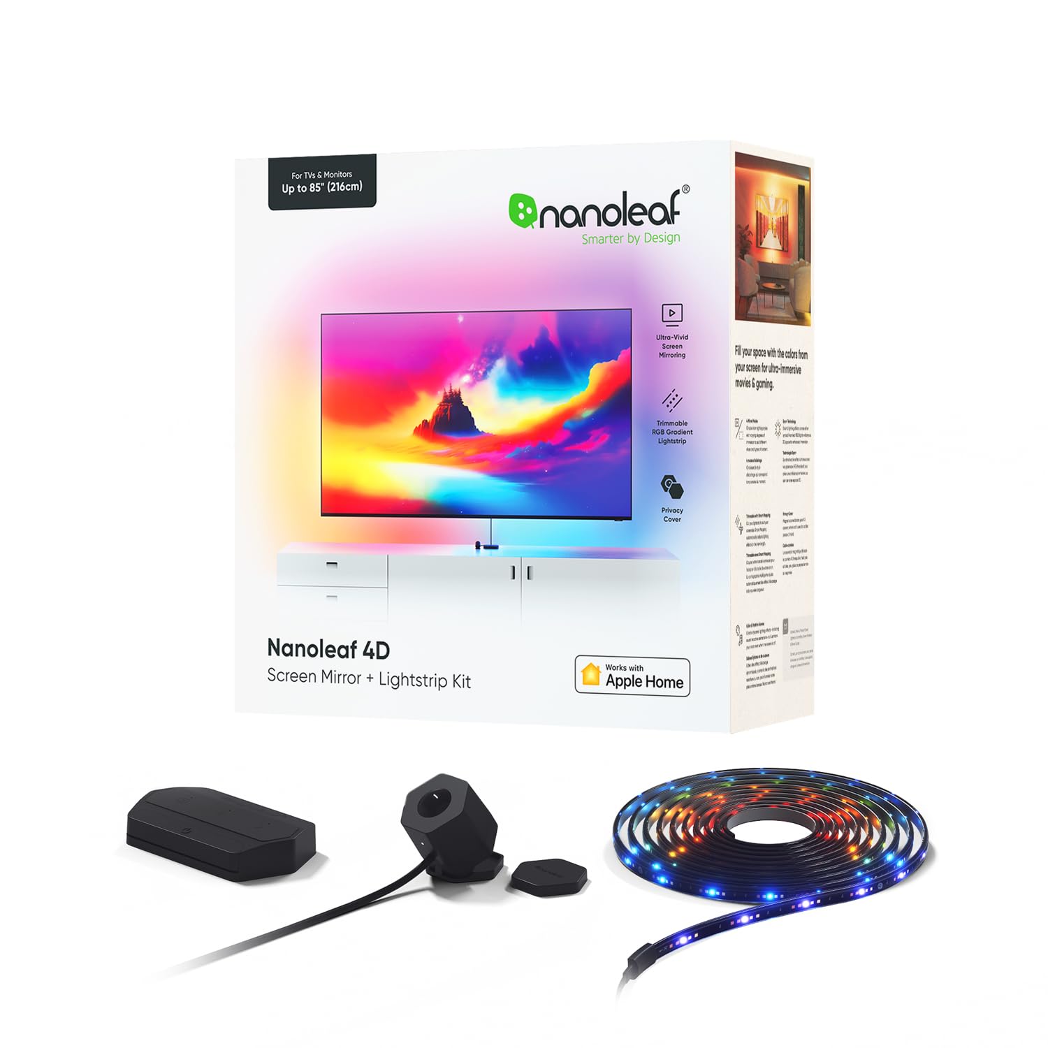 Foto 2 pulgar | Kit Lightstrip Nanoleaf, Cámara De Sincronización De Tv 4d De 85 Pulgadas, Televisores Y Monitores - Venta Internacio