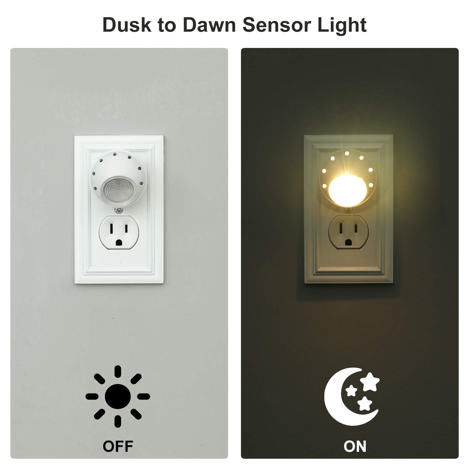 Foto 3 pulgar | Luz Nocturna Dewenwils, Sensor Enchufable Del Anochecer Al Amanecer, Paquete De 4 - Venta Internacional.