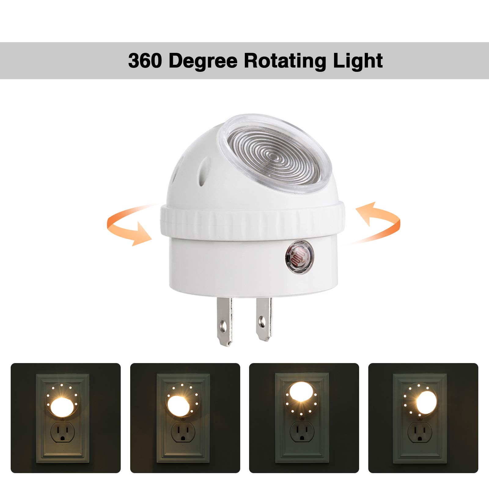 Foto 4 pulgar | Luz Nocturna Dewenwils, Sensor Enchufable Del Anochecer Al Amanecer, Paquete De 4 - Venta Internacional.