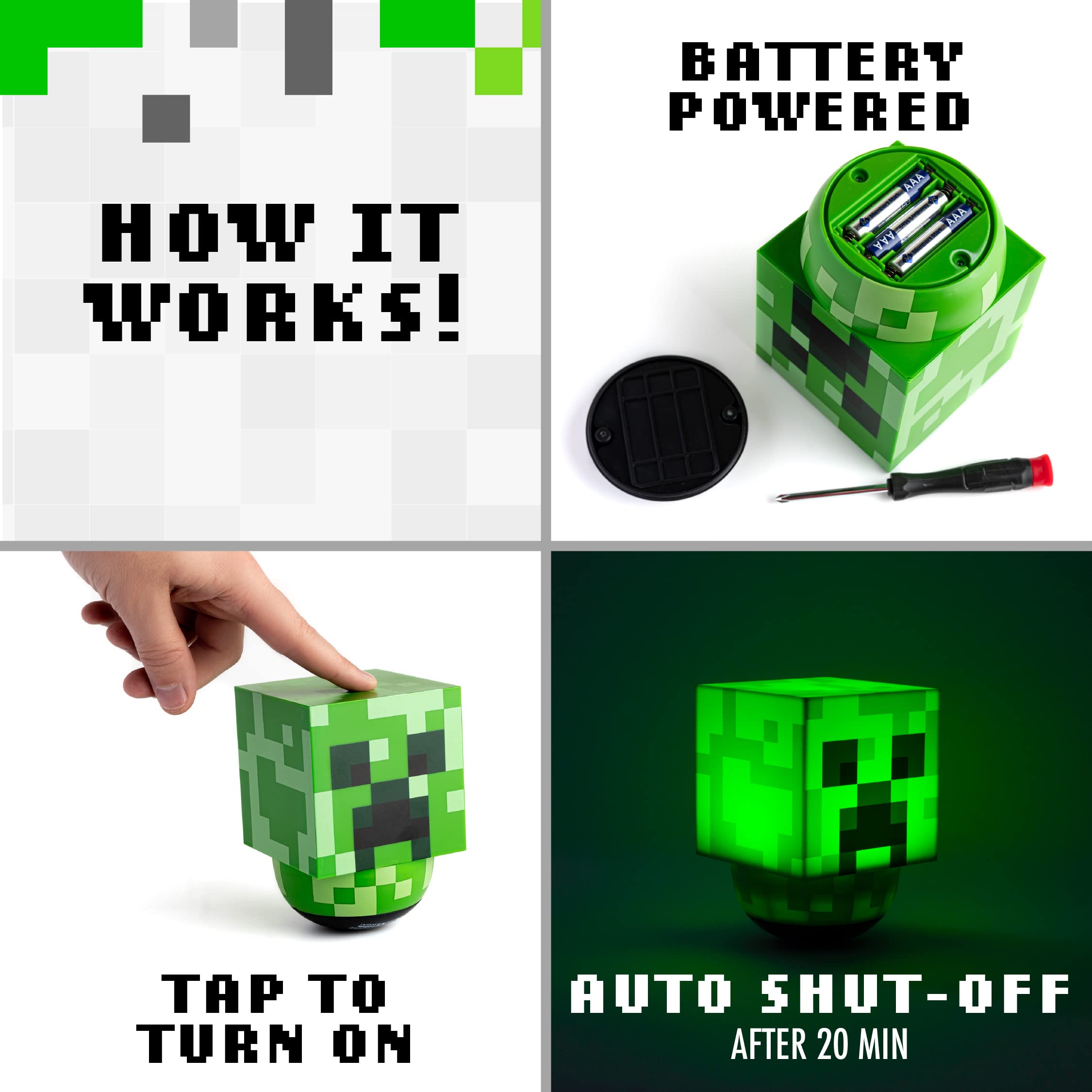 Foto 4 pulgar | Lámpara Paladone Minecraft Creeper Sway Funciona Con Pilas - Venta Internacional.