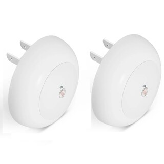 Foto 1 | Paquete De 2 Luces Nocturnas Enchufables A La Pared Eo Safe Imports Esi-19910 Blanco